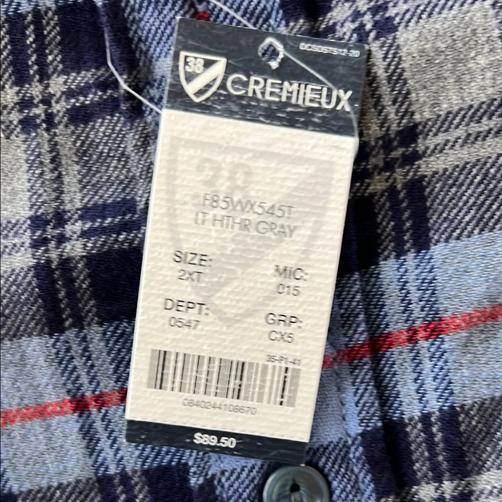 Daniel Cremieux Blue and Black Plaid‎ Casual Shirt Size 2XT